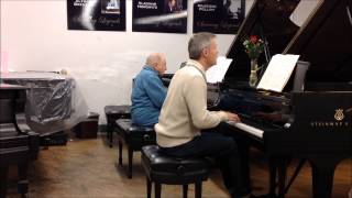 D. Shaw and S. Bernstein: Bach, Concerto for 2 Harpsichords in C major.(2nd movement)