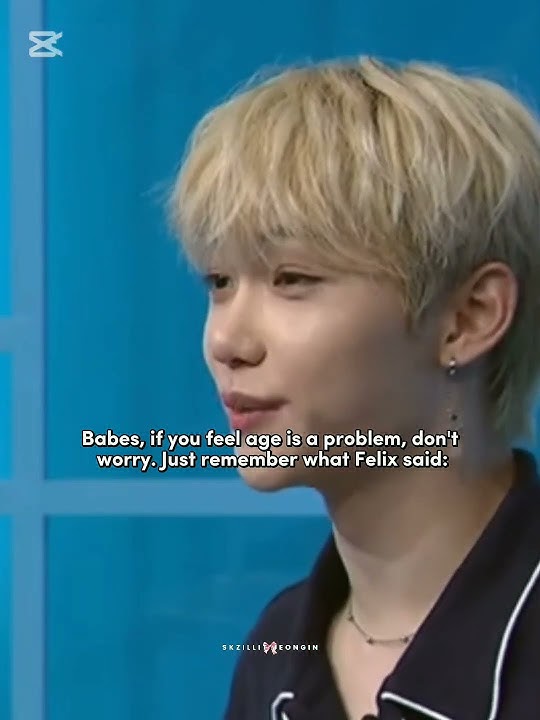 Tysm Felix for reminding us that 'age is just a number' 😁 #felix #skz #kpop #fyp #skzillitjeongin