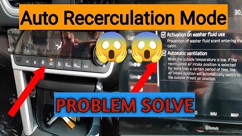 Kia Auto Recerculation Mode Problem Solve | Auto Ventilation