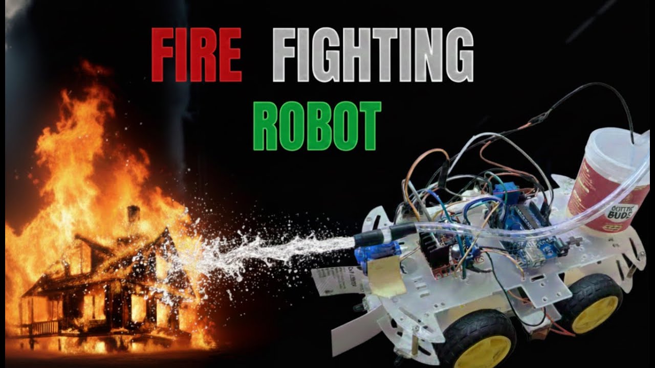 🔥Fire Fighting Robot🚒Using Arduino | Servo, Water Pump, IR Sensor🤖