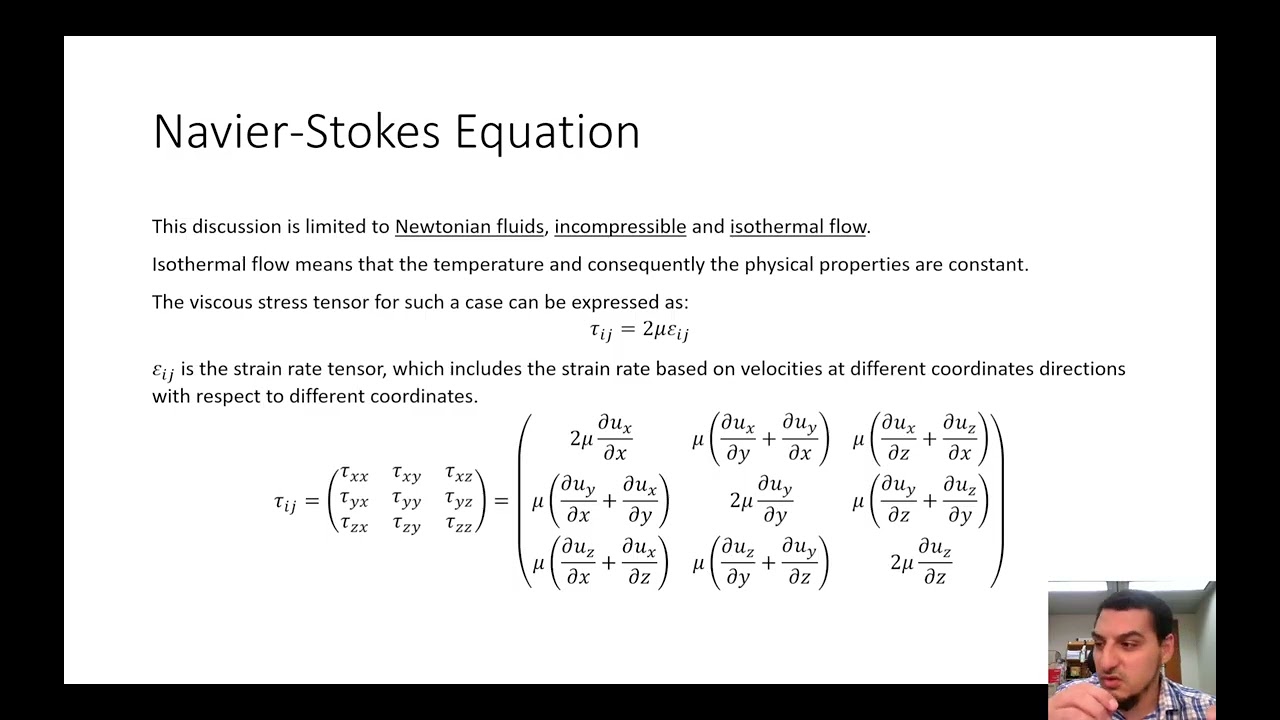 Fluid Mechanics in English | 78 | Conservation of energy equation - Navier Stokes equation