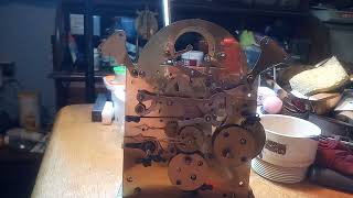 Junghans German mantle clock with silent lever and speed control made around 1917. 20220820 220929