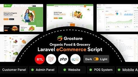 GroStore - Food & Grocery Laravel eCommerce with Admin Dashboard