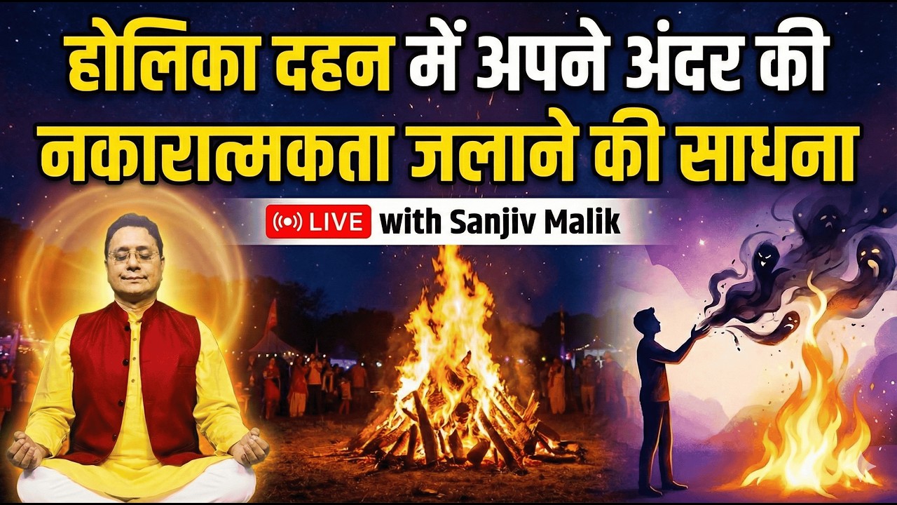 होलिका दहन ध्यान साधना - क्रोध, भय और द्वेष से मुक्ति Live with Sanjiv Malik