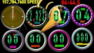 157,784,760x speed 1/1/1 ~ 2023/7/4 countup timer  alarm🔔