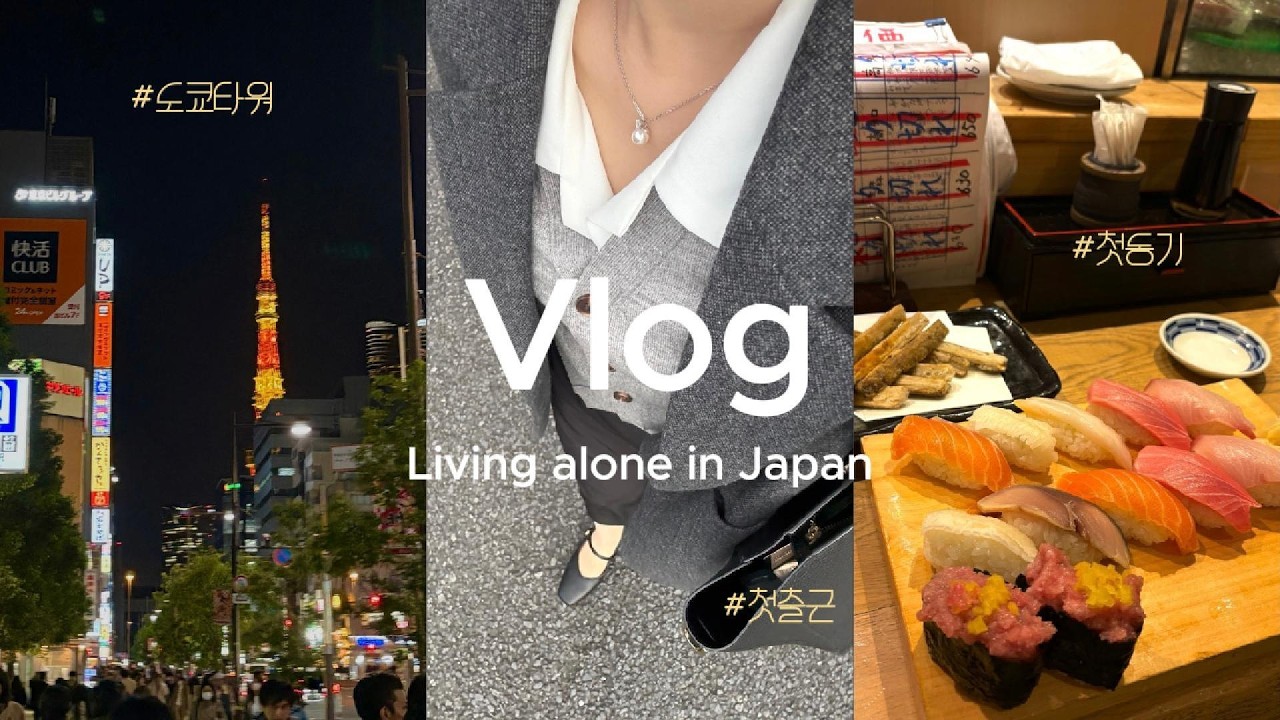 Japan vlog | 일본 외노자 데뷔☆彡 | 출근 4일 전 입국한 일본 직장인 브이로그 ✈️
