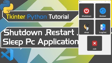 python tkinter tutorial #28 | aplikasi shutdown pc