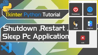 python tkinter tutorial #28 | aplikasi shutdown pc