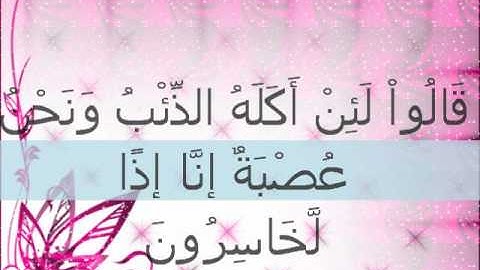 آيات من سورة يوسف للقارئ سراج الاركاني