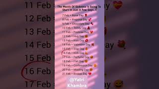 Valentine Week to Broken Day 💔 | Full Love Calendar 😍🥴#sickness #love  #velentine_day  #shorts 170