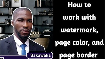 How to work with watermark, page color, and page border (MS Word beginners course day 5)