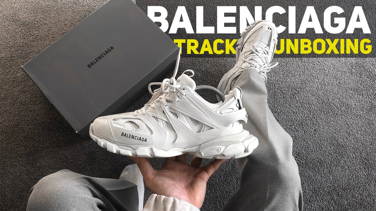 balenciaga track shoes on feet