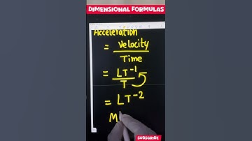 Trick to Find Dimensional Formula of Acceleration #class11 #physics #dimensions 😊