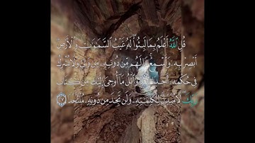 سوره الكهف عدد آياتها ١١٠ آيه(سوره مكيه ) من الآيه ٢٦ إلي الآيه ٢٧
