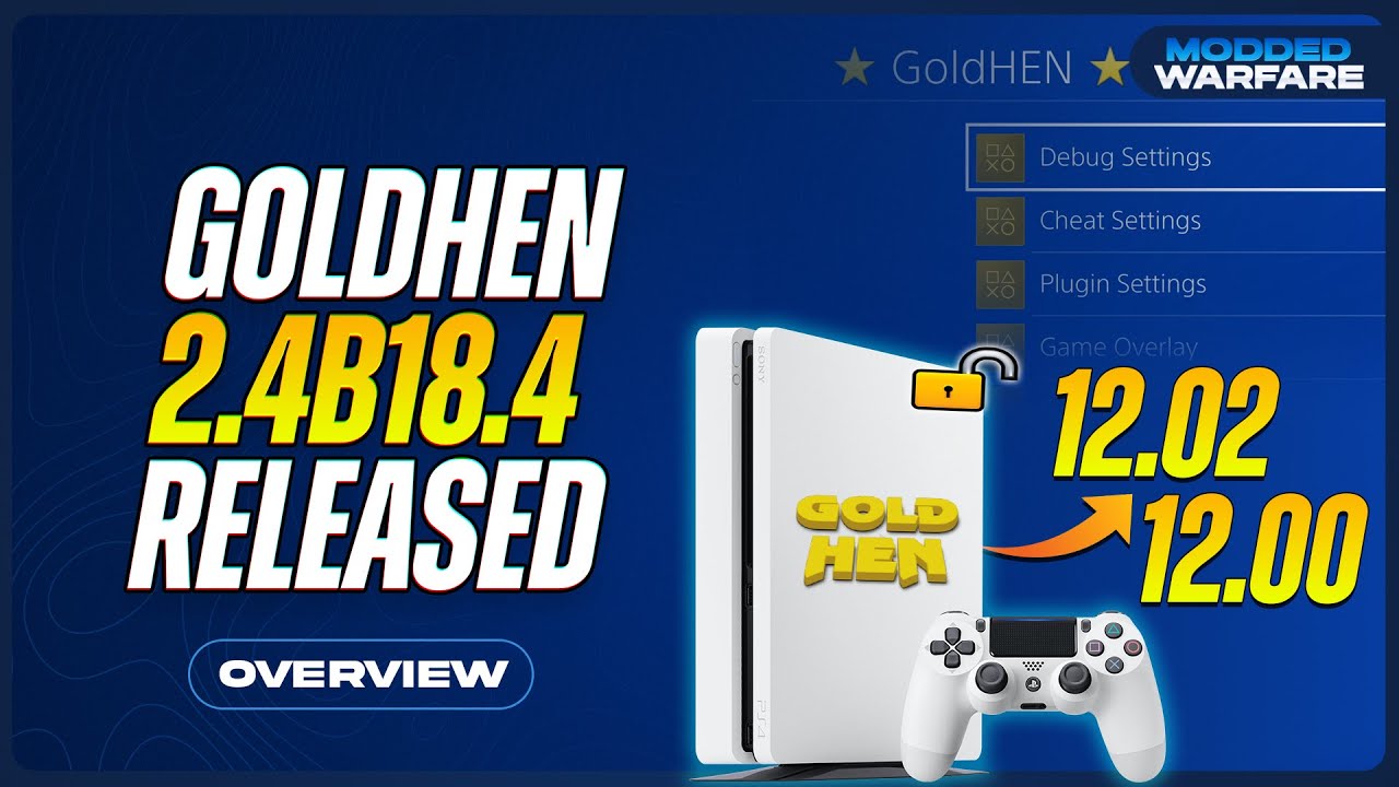プレステ4 New GoldHEN 2.4b18.4 Released for PS4 with 12.00 & 12.02 Support