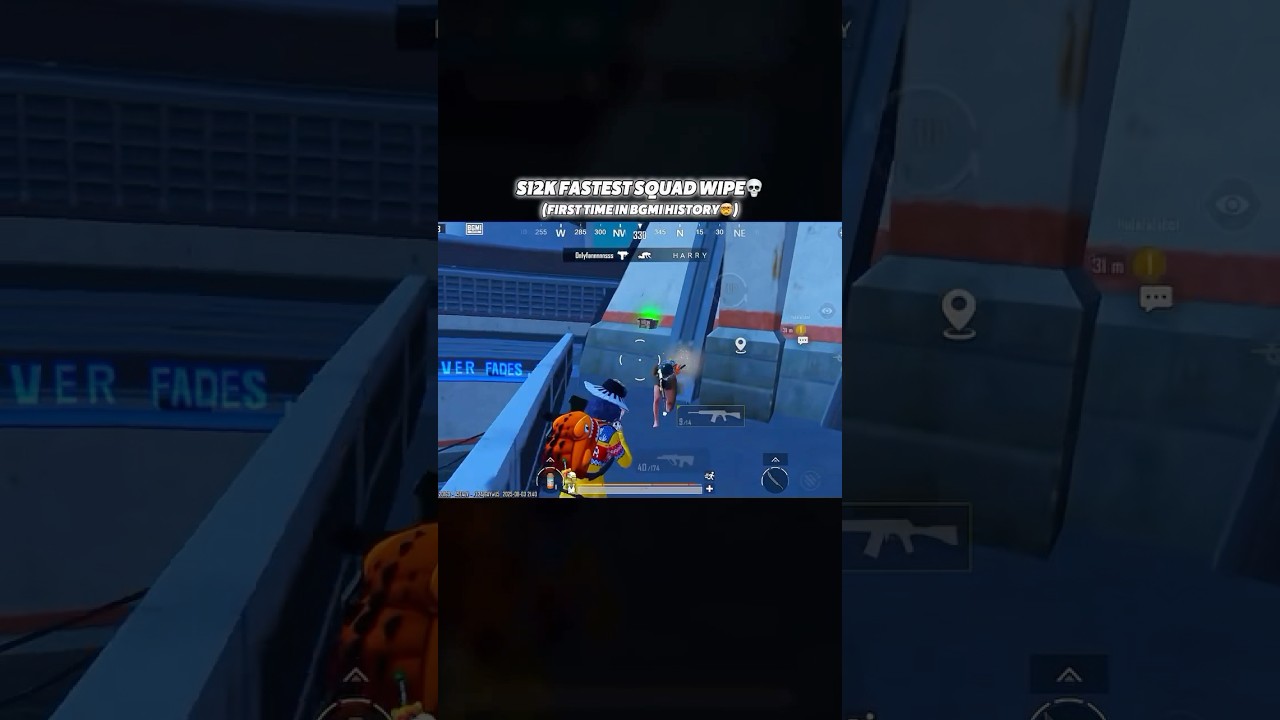 sk12 faster squad wipe | first time in bgmi history 