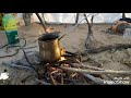 براد شاي على النار 
