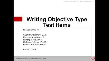 Writing Objective Test Items_BSIE ICT 2EF