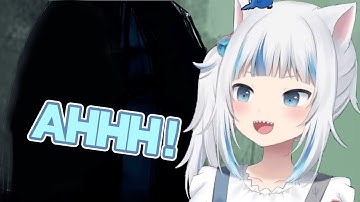 Gura got jumpscared by Sadako idle animation