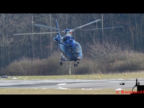 [HD]Eurocopter EC 155 , Police Helicopter Pirol848 departure