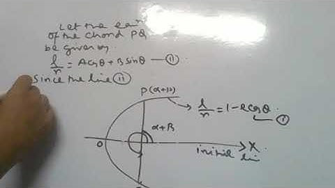 Geometry(2D): Polar Equation of the Chord joining 2 points to the Conic l/r=1 - e cosθ