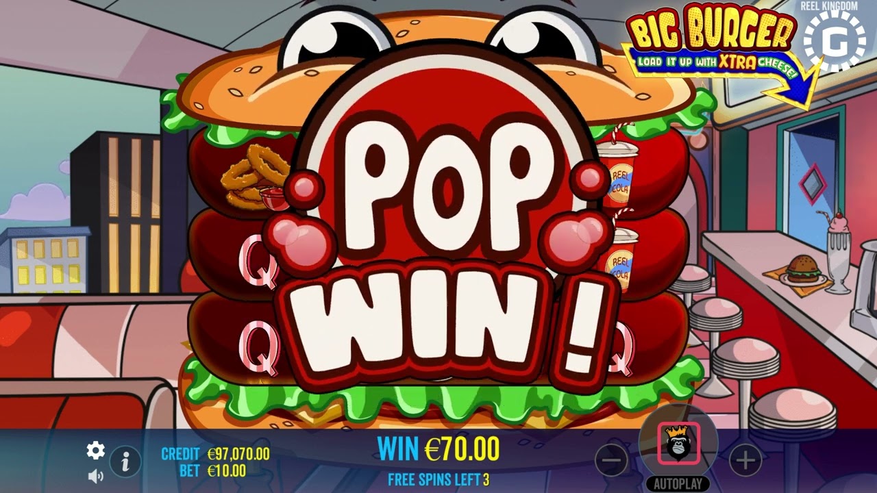Big Burger Load it up with Xtra Cheese by Reel Kingdom Slot Features | GamblerID