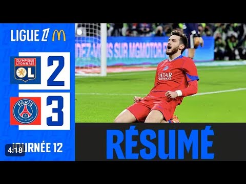 ملخص مباراة باريس سان جيرمان و ليون 3 2 اليوم  هدف قاتل 95 هدف فيتينيا