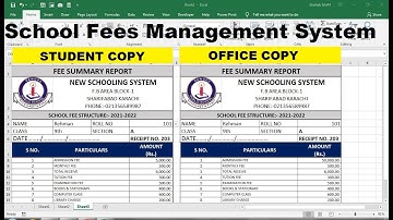 monthly school fee card format |  school fees collection software