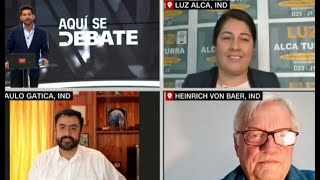 Candidatos a la CC: Luz Alca, Paulo Gatica y Heinrich Von Baer | Aquí Se Debate