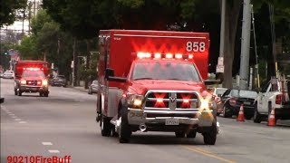 LAFD Rescue 858 & Rescue 58 Responding