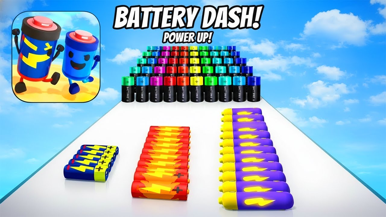 New Satisfying Mobile Game Battery Run 😱 All Levels Unlocked! - YouTube