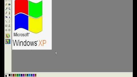 Me making Windows XP Logo in MS Paint.