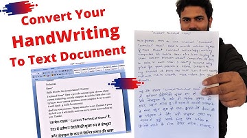 Convert Handwriting To Text Document | How To Edit Scanned Document In Word in Hindi.