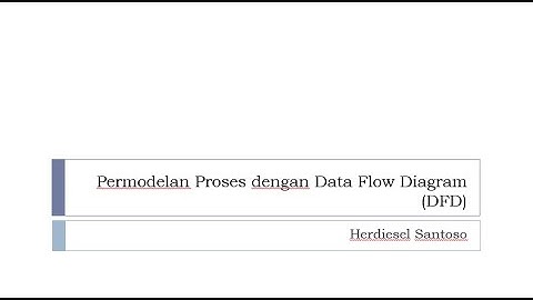 Permodelan Proses Dengan Data Flow Diagram (DFD)