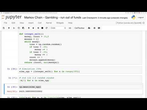 Markov Chain Gamblers Ruin How Much Made Part II