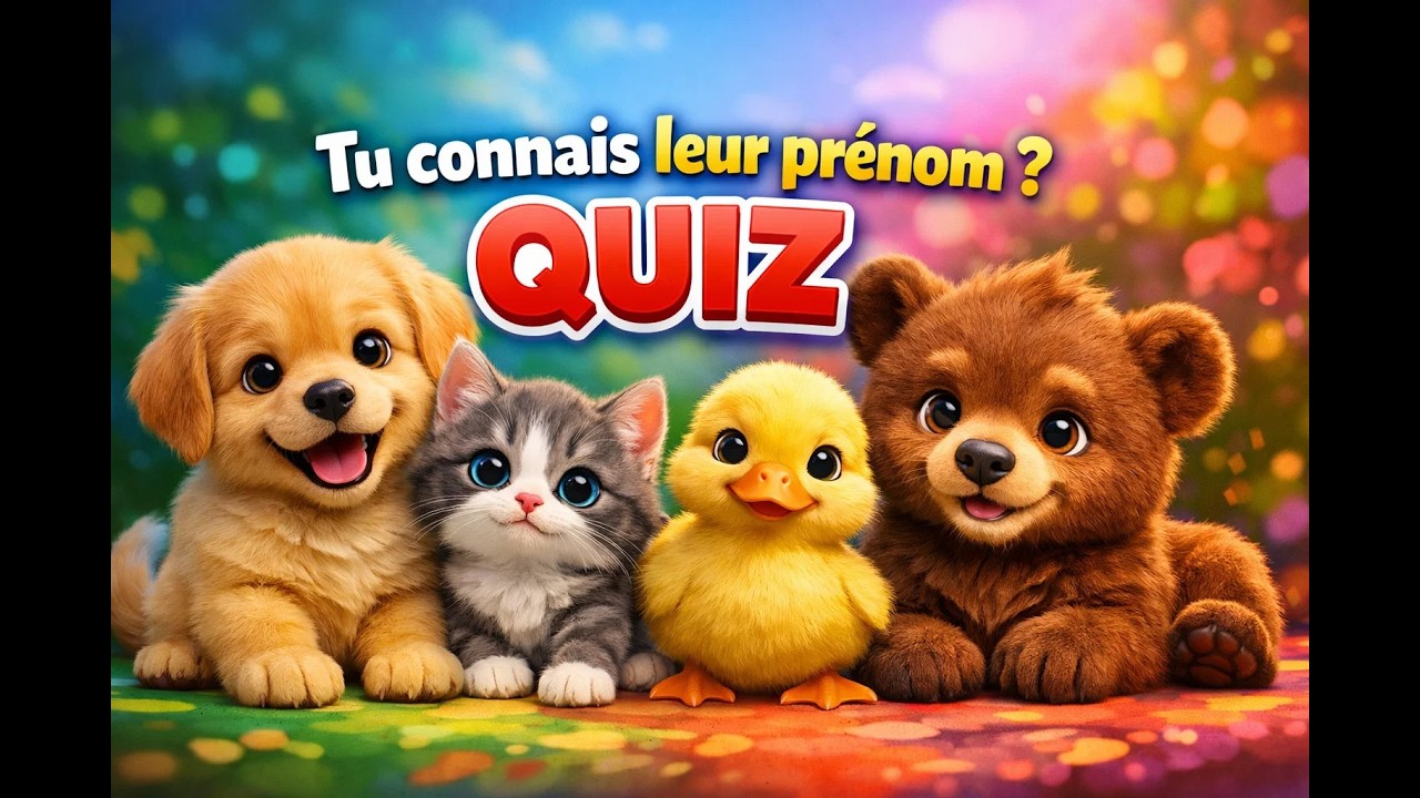 🐾 Quiz Bébés Animaux pour Enfants - Comment s'appellent-ils ? 🐣
