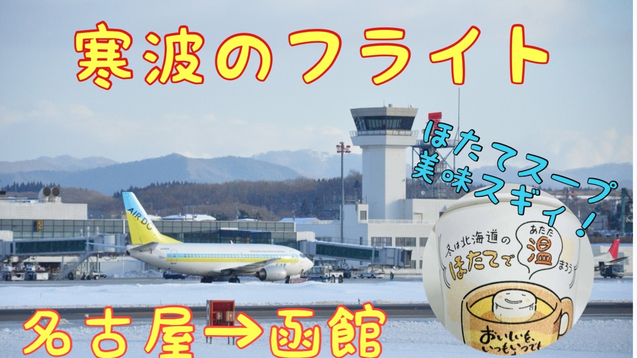 【名古屋→函館】寒波の中でエアドゥ(AIR DO)に乗ってみた  Nagoya Hakodate HD127便 ANA(全日空) NH4827便