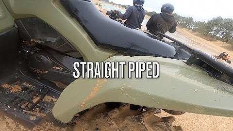 Straight piping my Can am 450 at Busco Beach