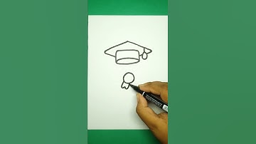 How to draw  graduation cap and diploma