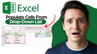 How to Auto Populate Other Cells When Selecting Values in Excel Drop Down List | VLOOKUP 2026