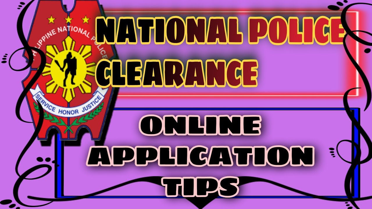 NATIONAL POLICE CLEARANCE ONLINE APPLICANTION NA!