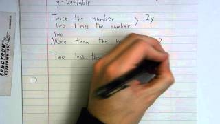 Writing Expressions Using Variables