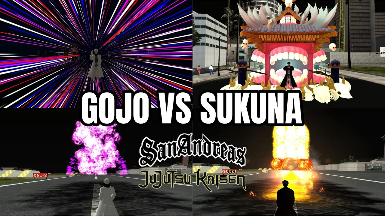 Gojo VS Sukuna Jujutsu Kaisen Mod Comparison | GTA San Andreas