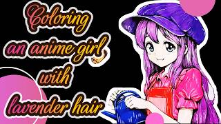 Lavender Melody of Spring. COLORING ANIME GIRL screenshot 3