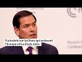 Marco Rubio assure que les Etats-Unis et l’Europe sont « faits pour être ensemble »