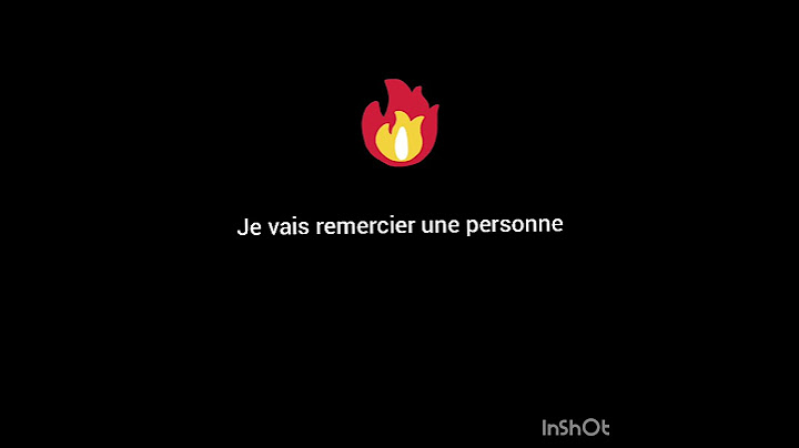 je vais remercier une personne