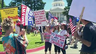 Hundreds Protest at State Capitol in Sacramento Against Stay-at-Home Order
