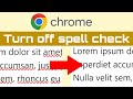 How to turn off spell check in Google Chrome (2024)
