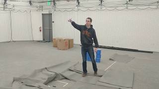 Crazyflie robustness test 0 with sim2real neural network controller