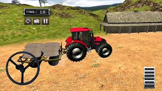 Village Tractor Driver 3D Farming Game #10 Tractror trolley games ट्रैक्टर का खेलट्रैक्टर का वीडियो screenshot 4
